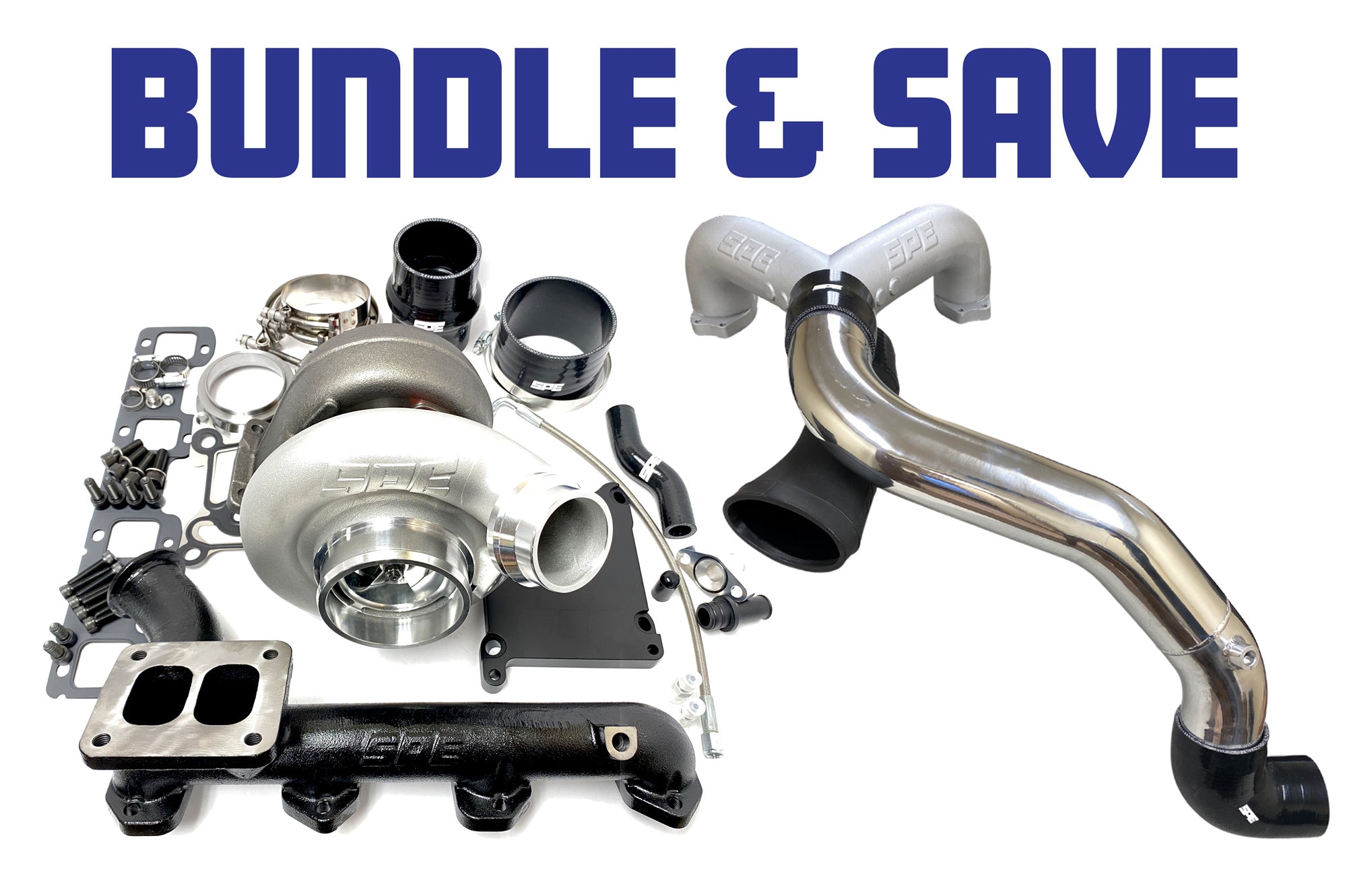 SPE Motorsport 2020+ 6.7L Powerstroke Emperor Turbo & Intake Piping Kit Ultimate Turbo System Bundle