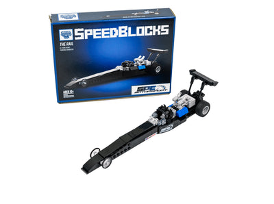 dragster brick toy rail car